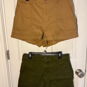 Old Navy Women's Chino Shorts in Tan and Olive